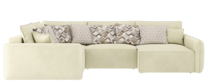 Угловой диван-кровать Портленд левый молочного цвета - купить Угловые диваны по цене 104490.0
