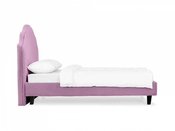 Кровать Queen II Victoria L 160х200 лилового цвета с черными ножками  - лучшие Кровати для спальни в INMYROOM