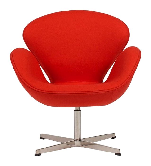 Кресло Swan Chair красного цвета