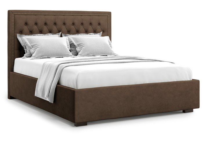 Кровать Orto без подъемного механизма 160х200 шоколадного цвета - купить Кровати для спальни по цене 38000.0