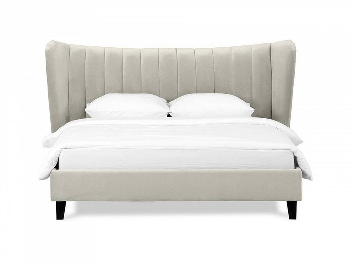 Кровать Queen Agata L 160х200 светло-серого цвета - купить Кровати для спальни по цене 71640.0