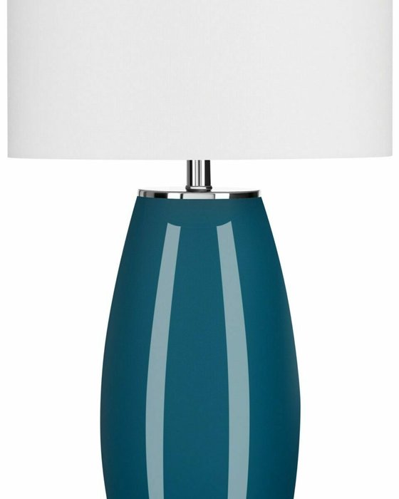 Настольная лампа Мальта бело-синего цвета - лучшие Настольные лампы в INMYROOM