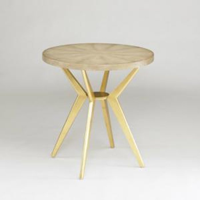 Столик Gramercy Home ODIN ROUND LAMP TABLE / IVORY TOP