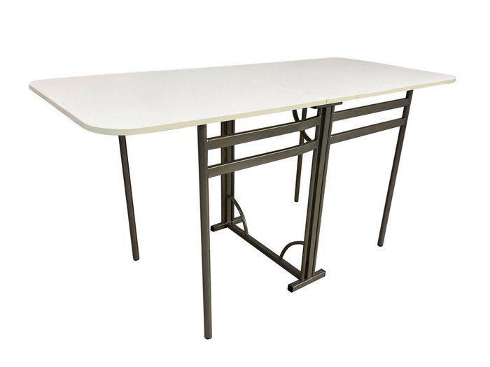 Раскладной обеденный стол-книжка Искра белого цвета - купить Обеденные столы по цене 8290.0