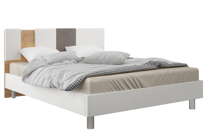 Кровать Эффекто 160х200 белого цвета - купить Кровати для спальни по цене 16727.0