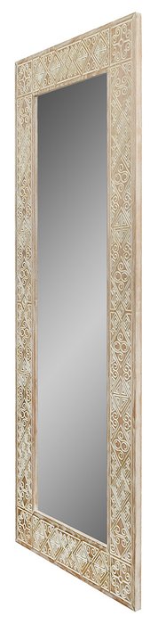 Зеркало в раме Papua Oak бежевого цвета - лучшие Напольные зеркала в INMYROOM