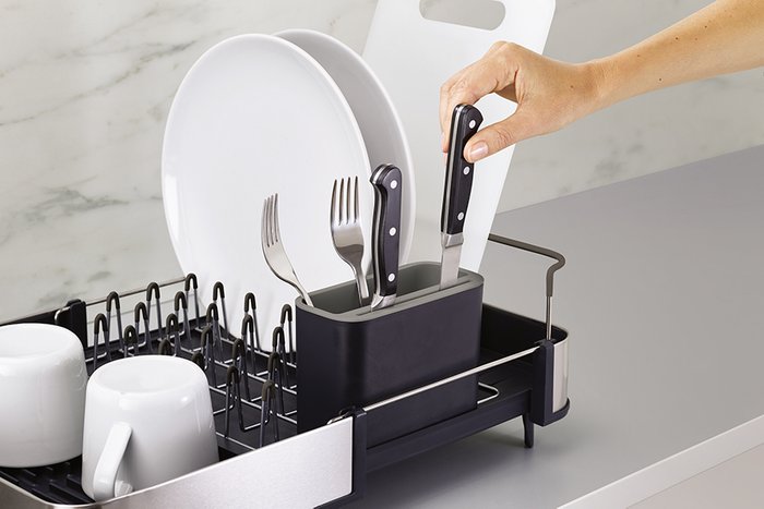 Сушилка для посуды раздвижная Extend Steel серая - лучшие Аксессуары для кухни в INMYROOM