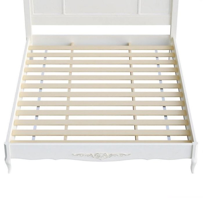 Кровать Akrata 120×200 белого цвета с эффектом старения - лучшие Кровати для спальни в INMYROOM