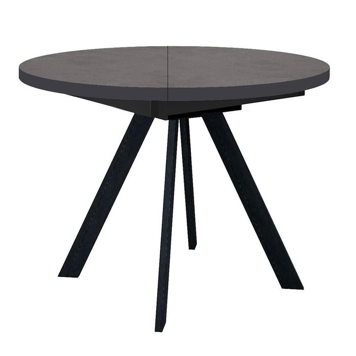 Обеденный стол DikLine RD100 черно-коричневого цвета