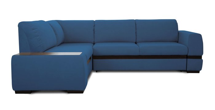Угловой диван-кровать Миста синего цвета
