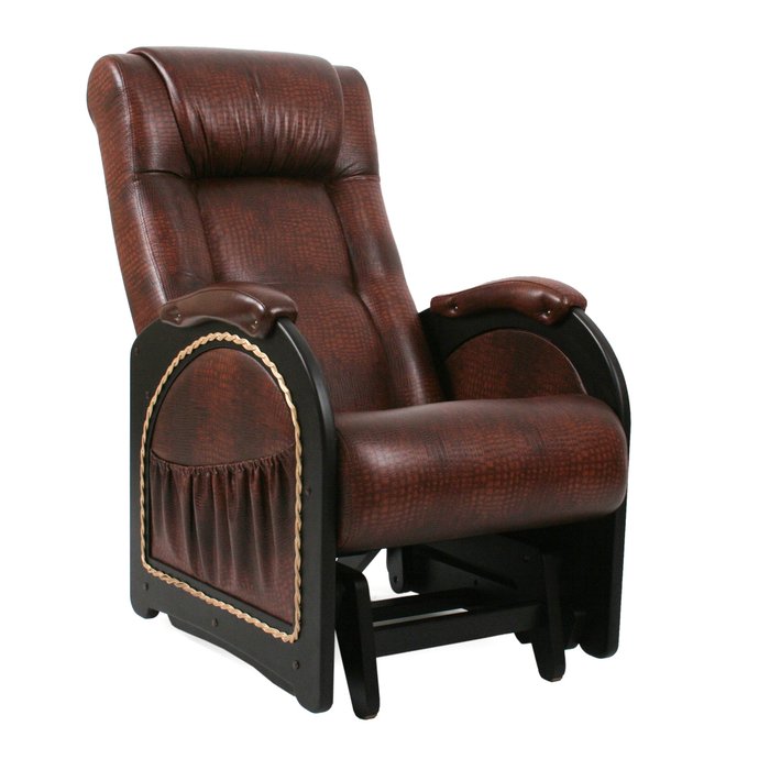 Кресло-глайдер для отдыха Модель 48 венге/Antik crocodile - купить Интерьерные кресла по цене 16181.0