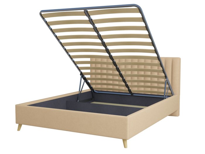 Кровать Laxo 180х200 бежевого цвета с подъемным механизмом - купить Кровати для спальни по цене 33047.0