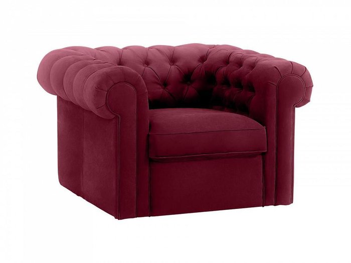 Кресло Chesterfield бордового цвета  - купить Интерьерные кресла по цене 56430.0