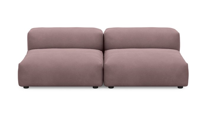 Прямой диван Фиджи сдвоенный темно-розового цвета