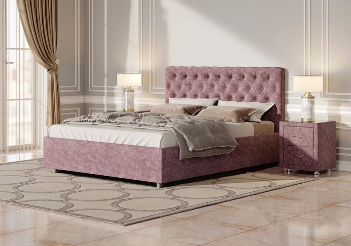 Кровать Florence 180х200 лилового цвета без основания и подъемного механизма - лучшие Кровати для спальни в INMYROOM