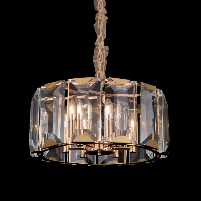 Подвесной светильник Harlow Crysta gold из больших кристаллов - лучшие Подвесные люстры в INMYROOM