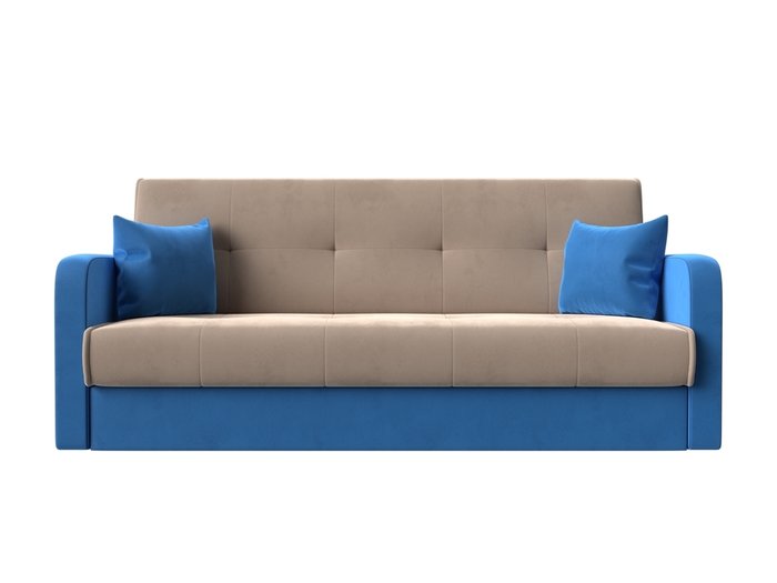 Диван-кровать Надежда бежево-голубого цвета - купить Прямые диваны по цене 21999.0