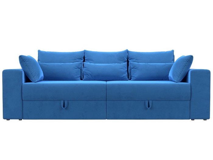 Прямой диван-кровать Мэдисон темно-голубого цвета - купить Прямые диваны по цене 39990.0