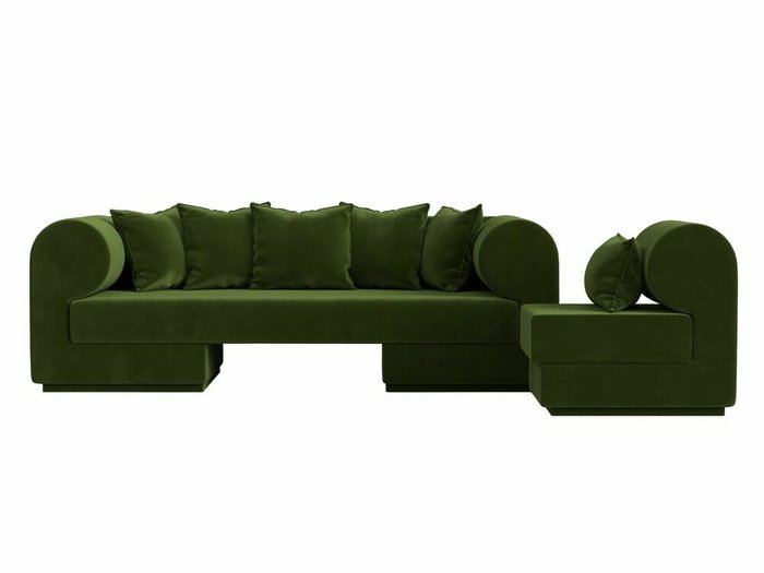 Набор мягкой мебели Кипр 2 зеленого цвета - купить Комплекты мягкой мебели по цене 71998.0