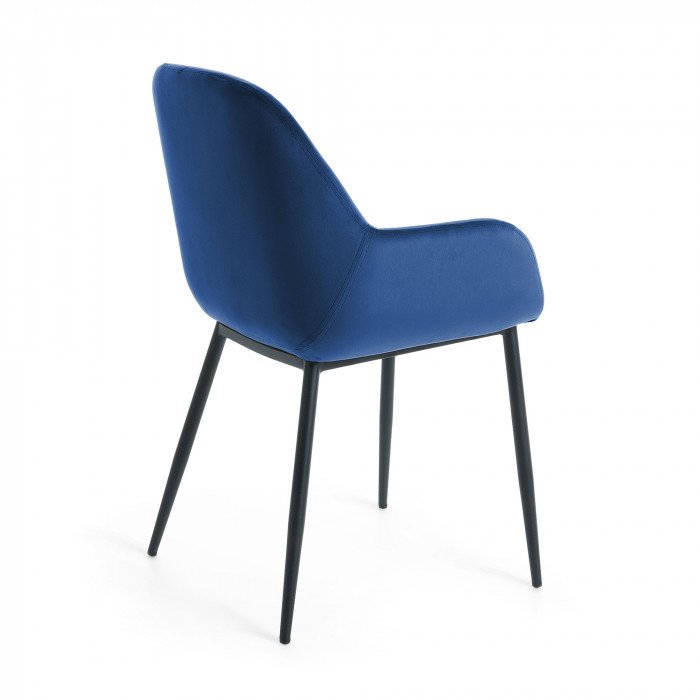 Стул Koon с обивкой синего цвета - лучшие Обеденные стулья в INMYROOM