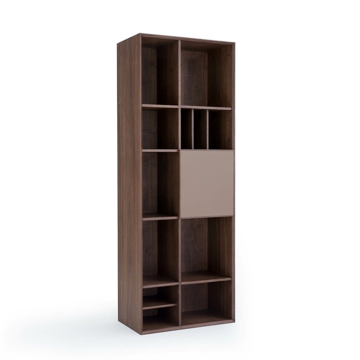 Книжный шкаф из орехового дерева Mikube коричневого цвета
