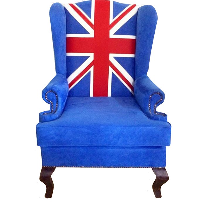 Каминное кресло Union Jack с подлокотниками