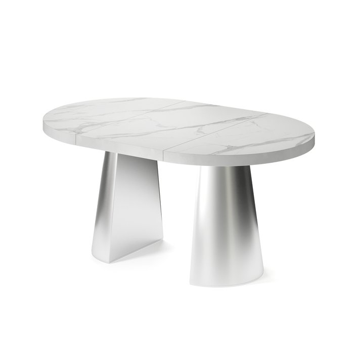 Обеденный стол раздвижной Кастра ХL на серебряном основании - купить Обеденные столы по цене 173181.0