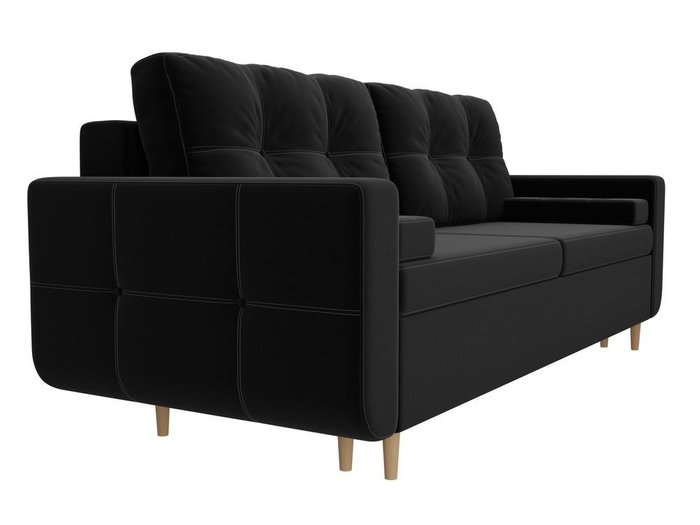Прямой диван-кровать Кэдмон черного цвета - лучшие Прямые диваны в INMYROOM