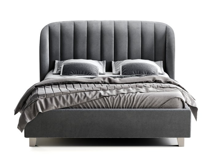 Кровать Tulip серого цвета 180х200