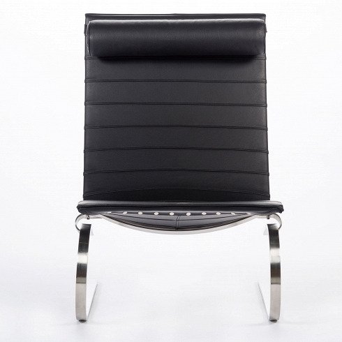 Кресло черное из кожи и стали - лучшие Интерьерные кресла в INMYROOM