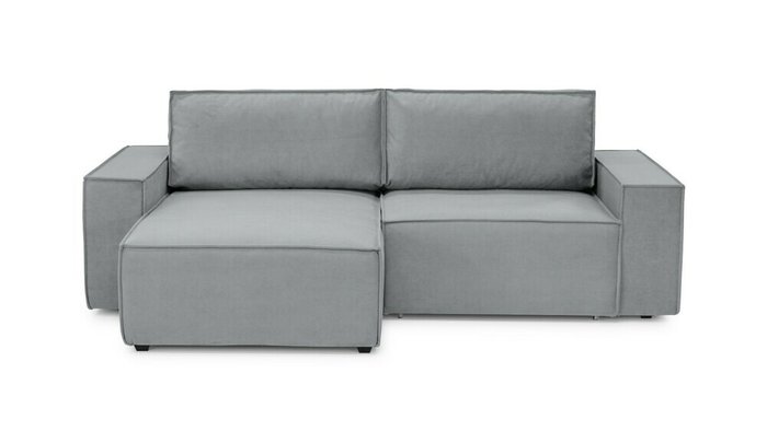 Угловой диван-кровать с оттоманкой Софт 2 серого цвета - купить Угловые диваны по цене 59800.0