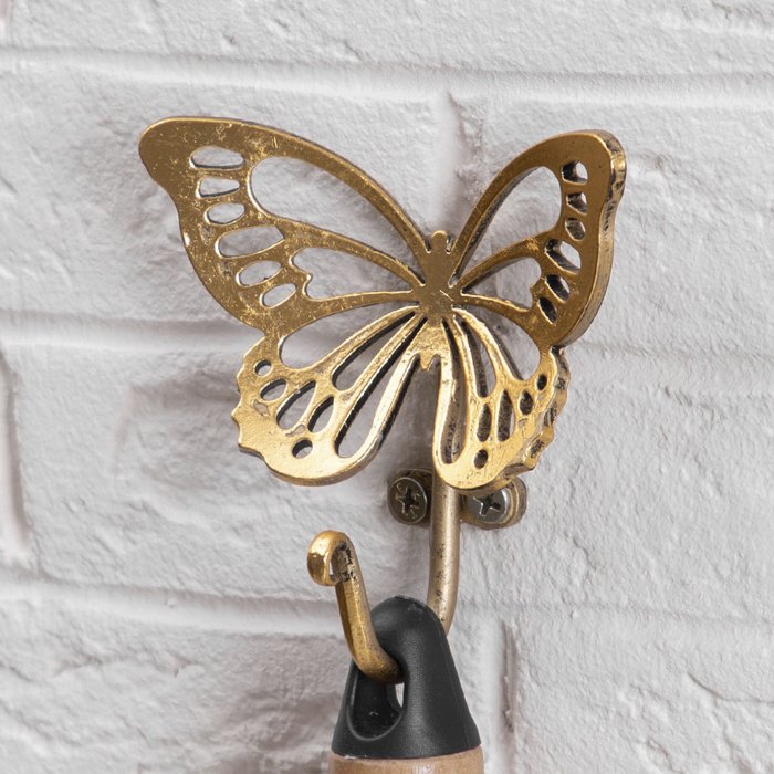 Крючок Бабочка M золотого цвета - купить Крючки по цене 1571.0