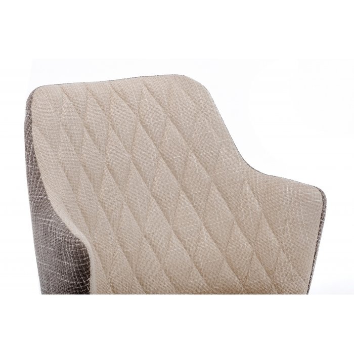 Обеденный стул Velen dark brown / beige fabric - лучшие Обеденные стулья в INMYROOM