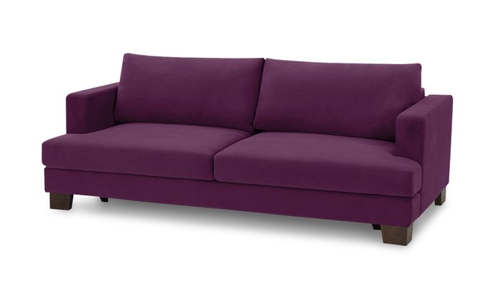 Прямой диван-кровать Марсель фиолетового цвета - купить Прямые диваны по цене 58600.0