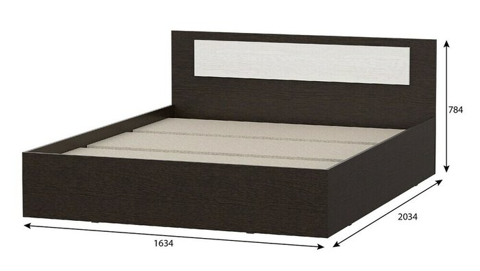 Кровать с настилом Виста 160х200 темно-коричневого цвета - купить Кровати для спальни по цене 7961.0