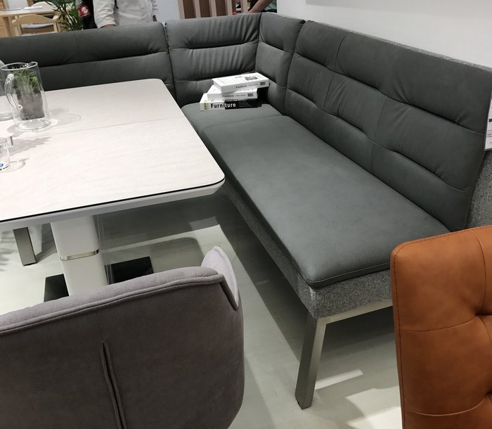 Угловой диван Malian серого цвета - купить Угловые диваны по цене 48335.0