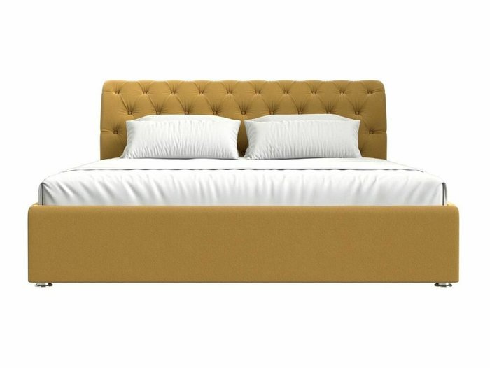 Кровать Сицилия 200х200 желтого цвета с подъемным механизмом - купить Кровати для спальни по цене 109999.0