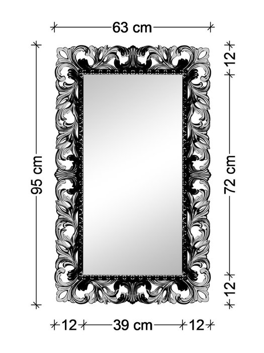 Настенное зеркало Анника Белый/золотая патина - купить Настенные зеркала по цене 17000.0
