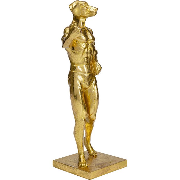 Статуэтка Muscle dog золотого цвета - купить Фигуры и статуэтки по цене 15110.0