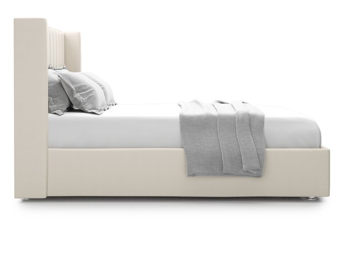 Кровать Premium Mellisa 2 160х200 молочного цвета с подъемным механизмом - лучшие Кровати для спальни в INMYROOM