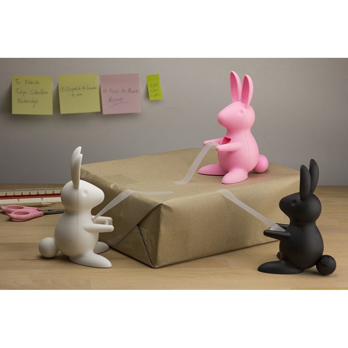 Диспенсер для скотча настольный bunny белый - лучшие Декоративные коробки в INMYROOM