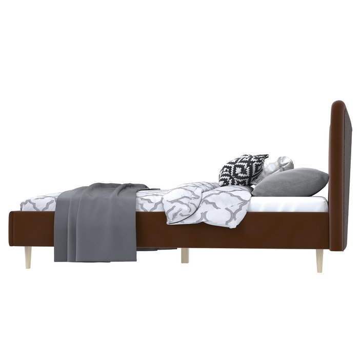 Кровать Финна 180x200 темно-коричневого цвета - купить Кровати для спальни по цене 34990.0