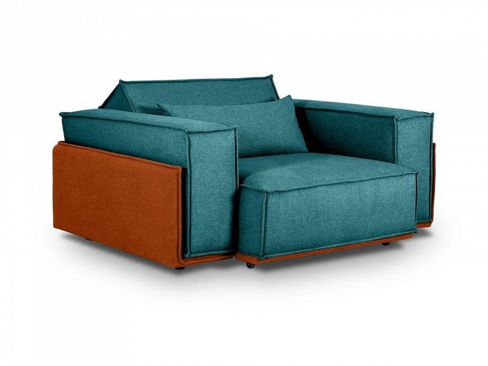 Кресло-кровать Asti бирюзово-оранжевого цвета - лучшие Интерьерные кресла в INMYROOM