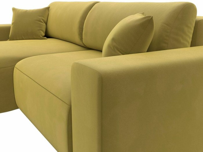 Угловой диван-кровать Лига 036 Классик желтого цвета левый угол - лучшие Угловые диваны в INMYROOM