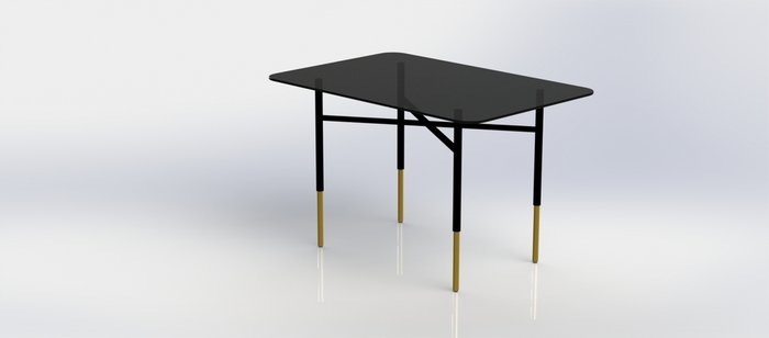 Стол обеденный прямоугольный со стеклянной столешницей - купить Обеденные столы по цене 47310.0