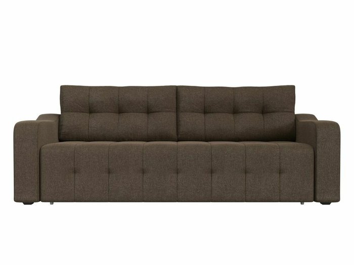Прямой диван-кровать Лиссабон коричневого цвета - купить Прямые диваны по цене 46999.0