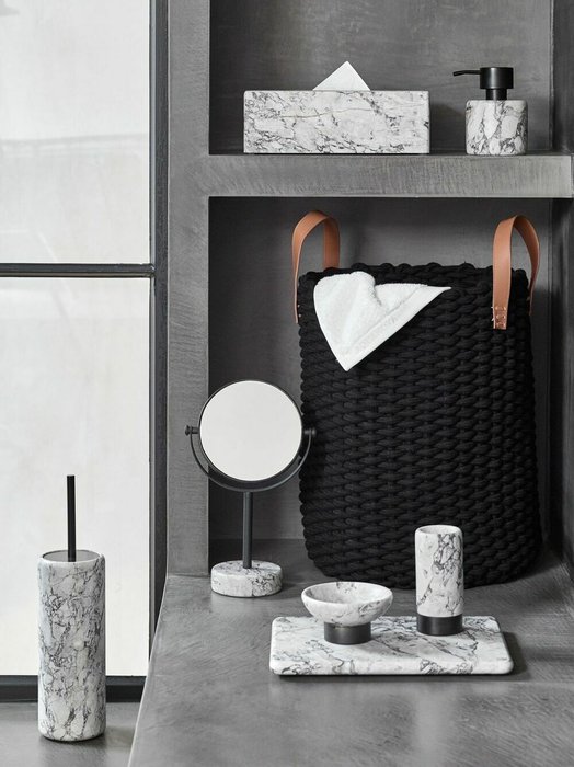 Подставка для ванной комнаты Nero серого цвета - лучшие Контейнеры и подставки в INMYROOM