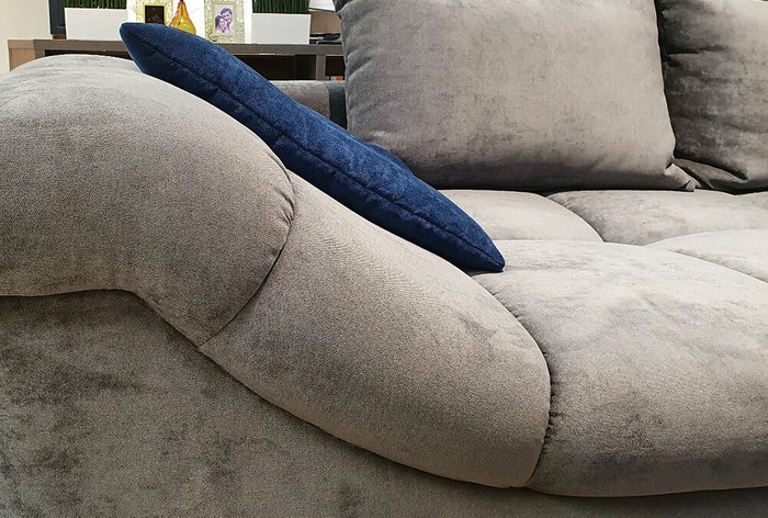 Угловой диван Лаунж серого цвета - купить Угловые диваны по цене 176685.0