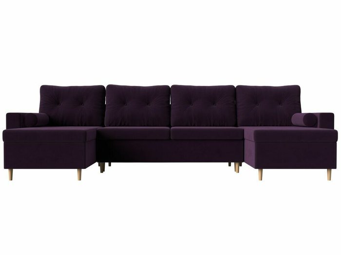 Угловой диван-кровать Белфаст фиолетового цвета (тик-так)  - купить Угловые диваны по цене 92999.0