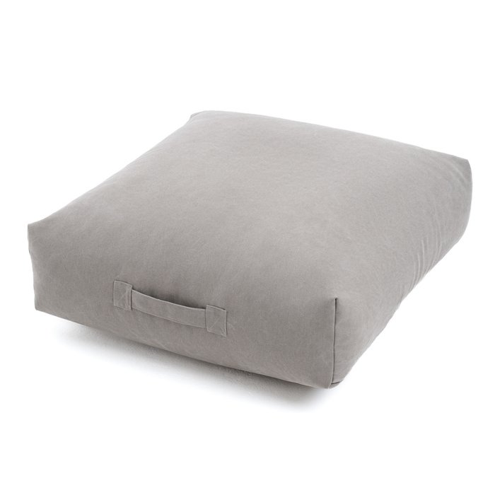 Пуф-подушка XL из натурального хлопка серого цвета - лучшие Бескаркасная мебель в INMYROOM